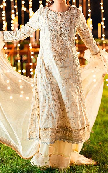 Salitex Ivory Lawn Suit | Pakistani Lawn Dress in USA- Image 2