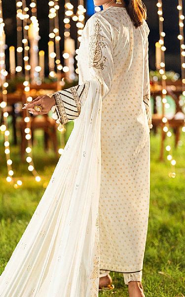 Salitex Cream Lawn Suit | Pakistani Lawn Dress in USA- Image 2