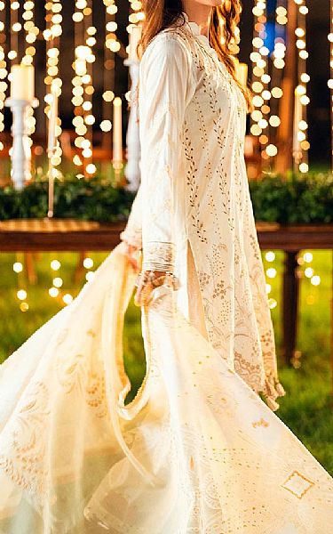 Salitex Off-white Lawn Suit | Pakistani Lawn Dress in USA- Image 2