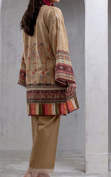 Salitex Beige Lawn Kurti | Pakistani Lawn Suits- Image 2