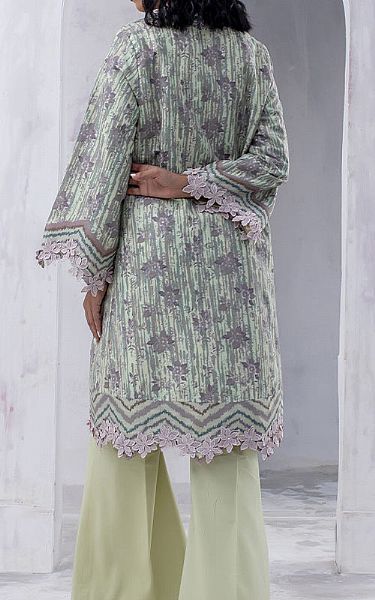 Salitex Grey/Green Lawn Kurti | Pakistani Lawn Suits- Image 2