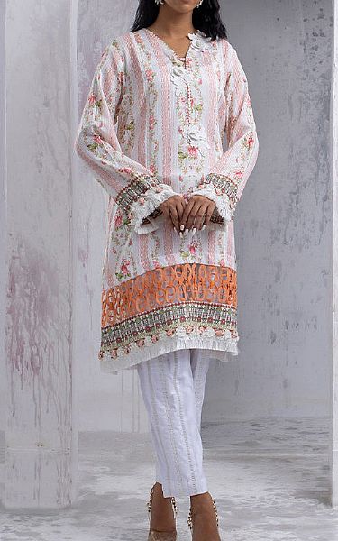 Salitex White Lawn Kurti | Pakistani Lawn Suits- Image 1