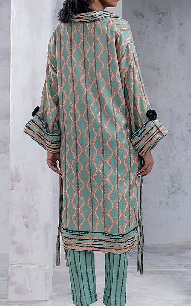 Salitex Turquoise Lawn Suit (2 Pcs) | Pakistani Lawn Suits- Image 2