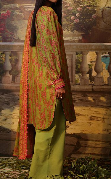 Salitex Parrot Green Lawn Suit | Pakistani Lawn Suits- Image 2