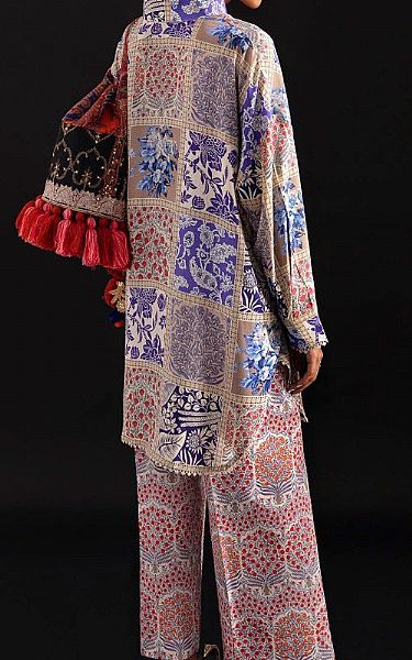Sana Safinaz Multi Color Linen Suit (2 Pcs) | Pakistani Winter Dresses- Image 2