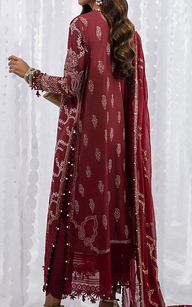 Sana Safinaz Red Viscose Suit | Pakistani Dresses in USA- Image 2
