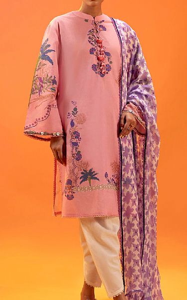 Sana Safinaz Pink Lawn Suit (2 Pcs) | Pakistani Lawn Dress in USA- Image 1
