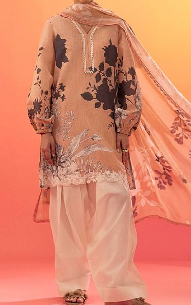Sana Safinaz Tan Lawn Suit (2 Pcs) | Pakistani Lawn Dress in USA- Image 1