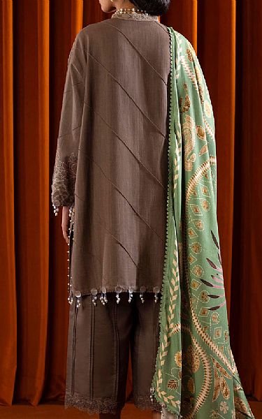 Sana Safinaz Brown Slub Suit | Pakistani Winter Dresses in USA- Image 2