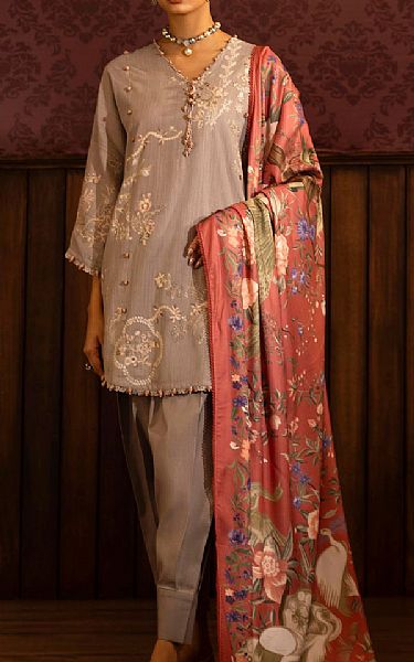 Sana Safinaz Sandrift Slub Suit | Pakistani Winter Dresses in USA- Image 1