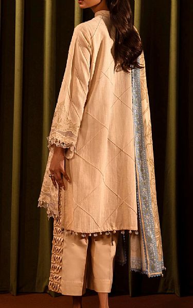 Sana Safinaz Peach Slub Suit | Pakistani Winter Dresses in USA- Image 2