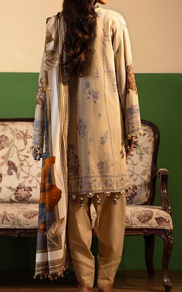 Sana Safinaz Ivory Slub Suit | Pakistani Winter Dresses in USA- Image 2