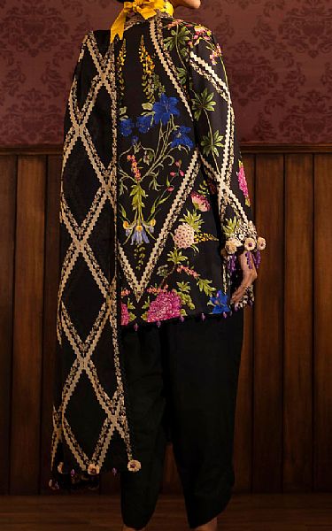 Sana Safinaz Black Linen Suit | Pakistani Winter Dresses in USA- Image 2