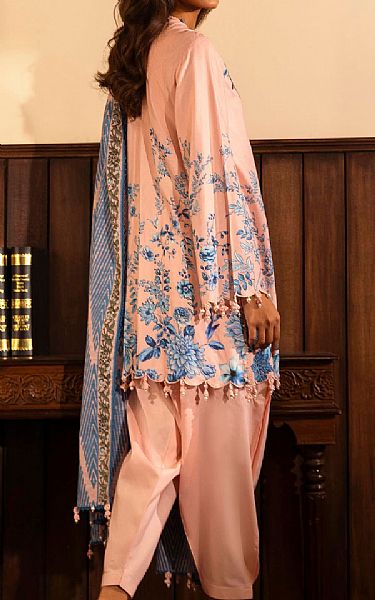 Sana Safinaz Baby Pink Linen Suit | Pakistani Winter Dresses in USA- Image 2