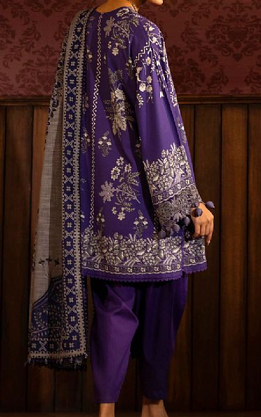 Sana Safinaz Violet Linen Suit | Pakistani Winter Dresses in USA- Image 2