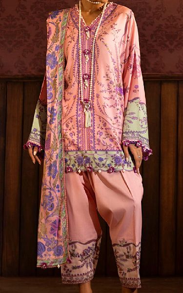 Sana Safinaz Pink Linen Suit | Pakistani Winter Dresses in USA- Image 1