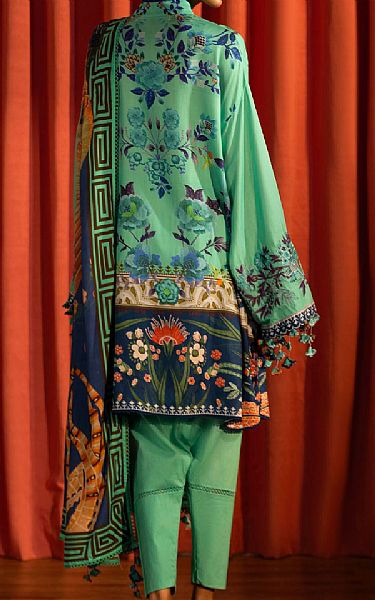 Sana Safinaz Aqua Linen Suit | Pakistani Winter Dresses in USA- Image 2