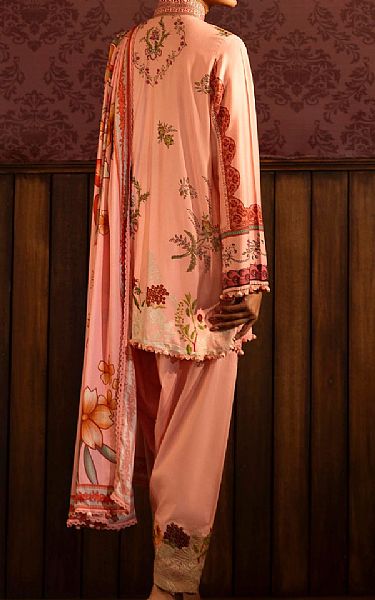 Sana Safinaz Coral Linen Suit | Pakistani Winter Dresses in USA- Image 2