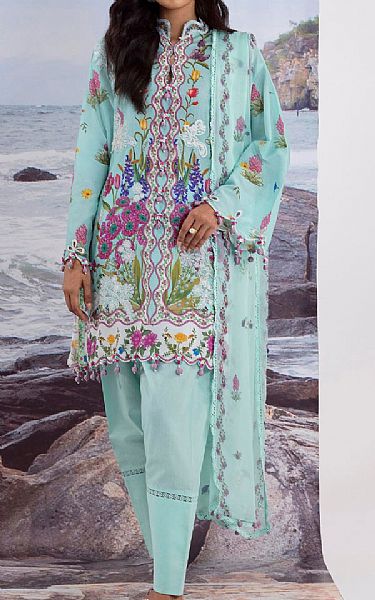 Sana Safinaz Aqua Lawn Suit | Pakistani Lawn Dress in USA- Image 1