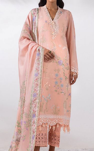 Sana Safinaz Peach Lawn Suit | Pakistani Lawn Dress in USA- Image 1