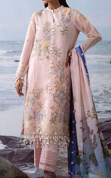 Sana Safinaz Oyster Pink Net Suit | Pakistani Lawn Dress in USA- Image 1