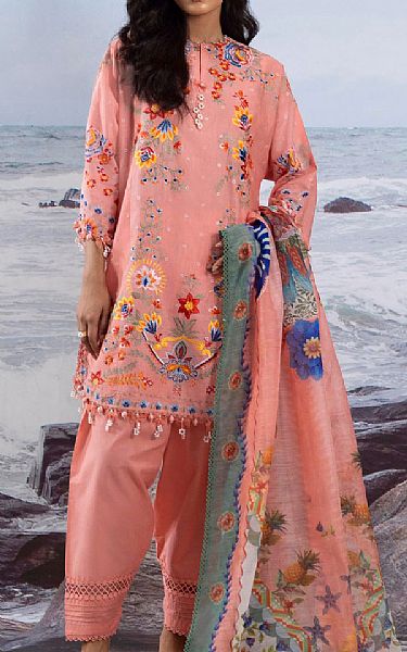 Sana Safinaz Coral Lawn Suit | Pakistani Lawn Dress in USA- Image 1