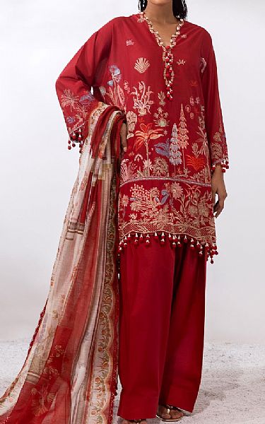 Sana Safinaz Scarlet Lawn Suit | Pakistani Lawn Dress in USA- Image 1