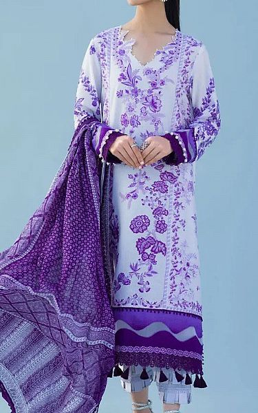 Sana Safinaz White/Indigo Lawn Suit | Pakistani Dresses in USA- Image 1