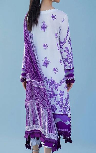 Sana Safinaz White/Indigo Lawn Suit | Pakistani Dresses in USA- Image 2