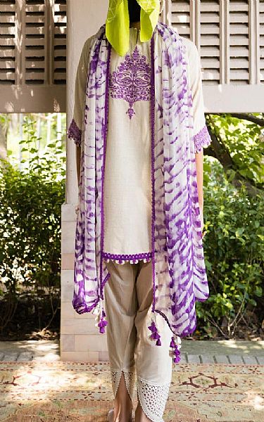 Sana Safinaz Off-white Lawn Suit | Pakistani Lawn Suits- Image 2