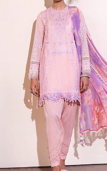 Sana Safinaz Baby Pink Lawn Suit | Pakistani Lawn Suits- Image 1