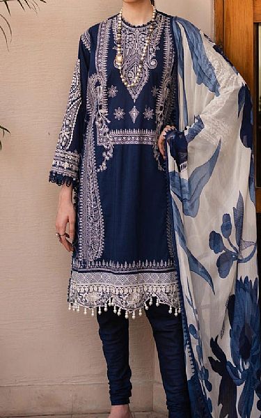 Sana Safinaz Midnight Blue Lawn Suit | Pakistani Lawn Suits- Image 1