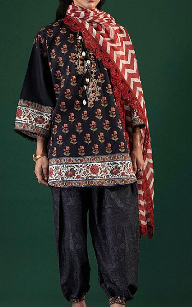 Sana Safinaz Black Lawn Suit | Pakistani Lawn Dress in USA- Image 1