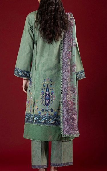 Sana Safinaz Pastel Green Lawn Suit | Pakistani Lawn Dress in USA- Image 2