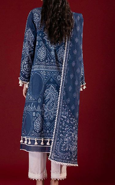 Sana Safinaz Navy Blue Lawn Suit (2 pcs) | Pakistani Lawn Dress in USA- Image 2