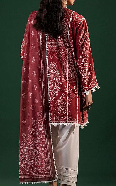 Sana Safinaz Maroon Lawn Suit (2 pcs) | Pakistani Lawn Dress in USA- Image 2