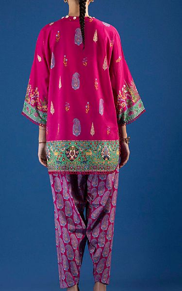Sana Safinaz Hot Pink Lawn Suit (2 pcs) | Pakistani Lawn Dress in USA- Image 2