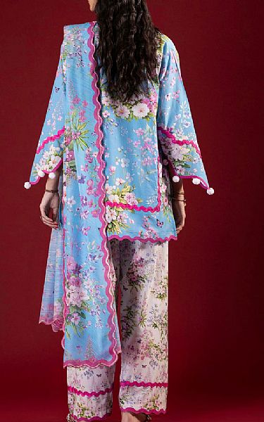 Sana Safinaz Lilac/Blue Lawn Suit | Pakistani Lawn Dress in USA- Image 2