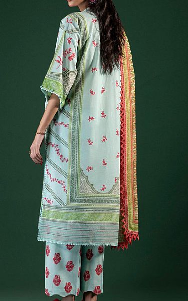 Sana Safinaz Light Turquoise Lawn Suit | Pakistani Lawn Dress in USA- Image 2