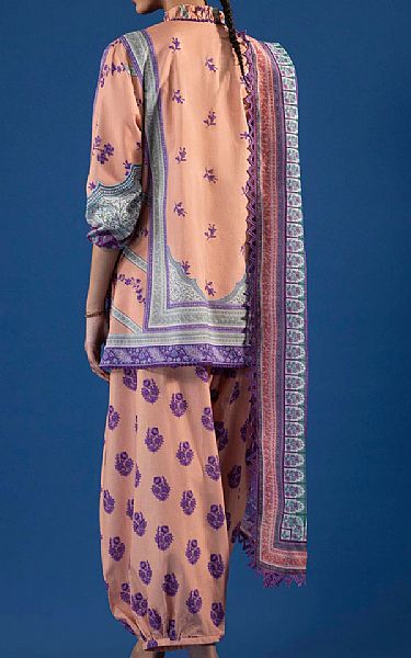 Sana Safinaz Peach Lawn Suit | Pakistani Lawn Dress in USA- Image 2