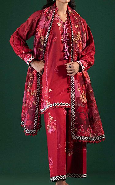 Sana Safinaz Crimson Lawn Suit | Pakistani Lawn Dress in USA- Image 1