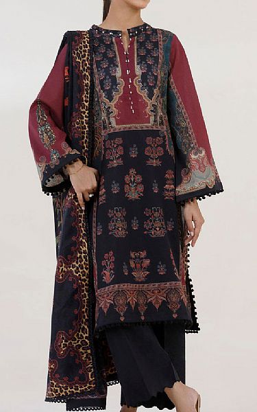 Sana Safinaz Navy Lawn Suit | Pakistani Lawn Dress in USA- Image 1