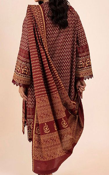 Sana Safinaz Maroon/Brown Lawn Suit | Pakistani Lawn Dress in USA- Image 2