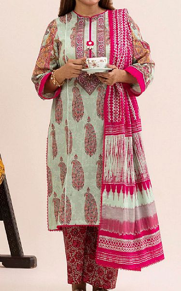Sana Safinaz Summer Green Lawn Suit | Pakistani Lawn Dress in USA- Image 1