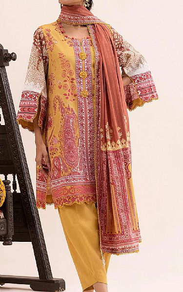 Sana Safinaz Mustard Lawn Suit | Pakistani Lawn Dress in USA- Image 1