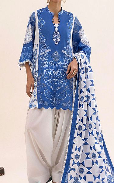 Sana Safinaz Blue Lawn Suit | Pakistani Lawn Dress in USA- Image 1