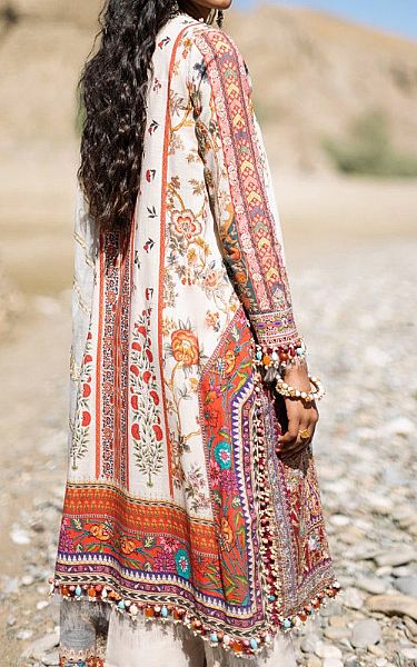 Sana Safinaz Ivory Lawn Suit | Pakistani Lawn Suits- Image 2