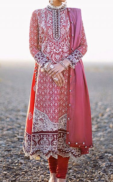 Sana Safinaz Red Lawn Suit | Pakistani Lawn Suits- Image 1