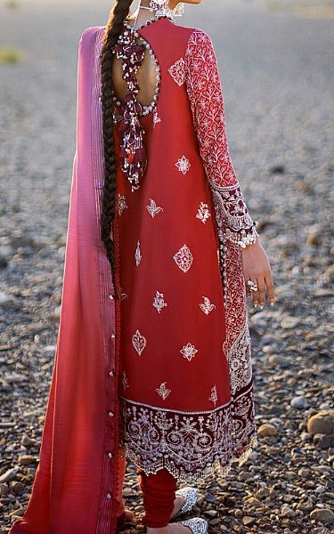 Sana Safinaz Red Lawn Suit | Pakistani Lawn Suits- Image 2