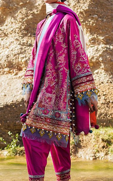 Sana Safinaz Shocking Pink Lawn Suit | Pakistani Lawn Suits- Image 2